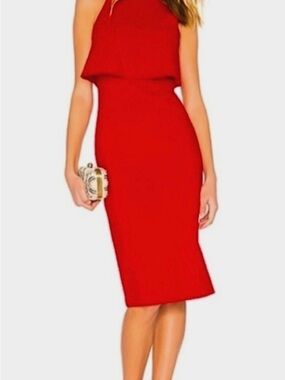 Likely Red Midi Sheath Dress